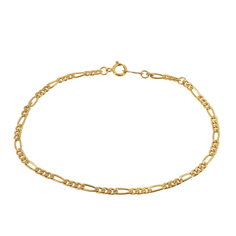 14K Gold Filled, 2.1mm Figaro bracelet