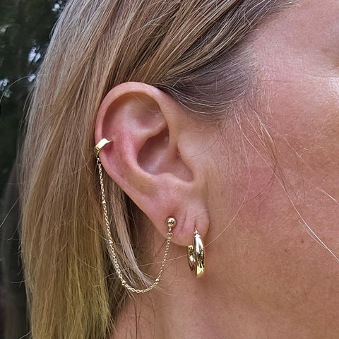 10K Solid Gold Calf Stud Earrings