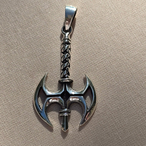 Pendant Sterling Silver Viking Axe – 36x23mm