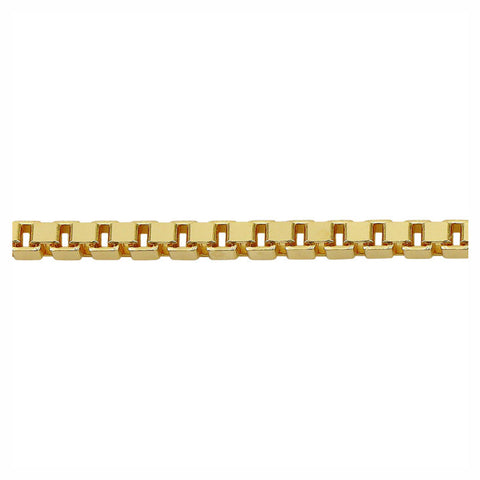 Anklet Solid Gold 10K Box Chain 0.8mm 9"+1" ext.