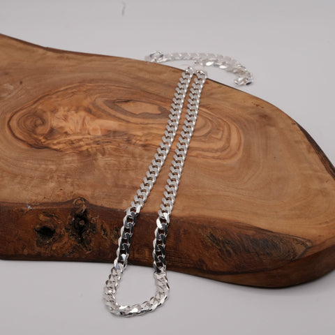 6.7mm Curb Sterling Silver Chain C180 Man 5