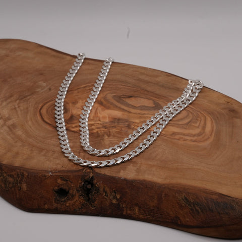 6.7mm Curb Sterling Silver Chain C180 Man 