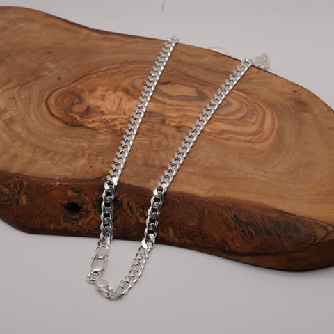 6.7mm Curb Sterling Silver Chain C180 Man 7