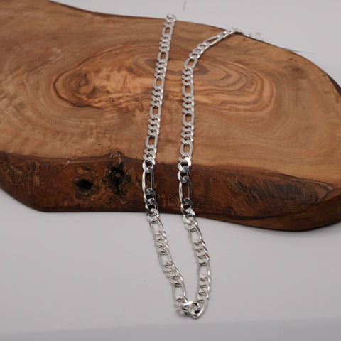 5.6mm Figaro Sterling Silver chain F150 Man 3