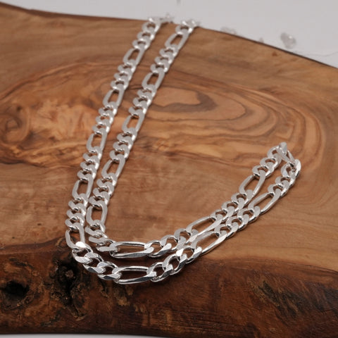 5.6mm Figaro Sterling Silver chain F150 Man 4