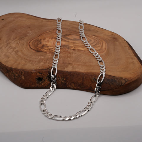 6.8mm Figaro Sterling Silver chain F180 Man 7