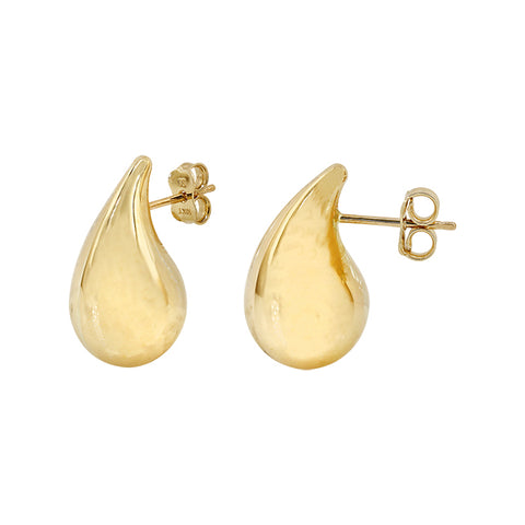 10K Solid Gold Petite Teardrop Stud earrings