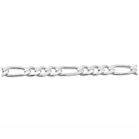 6.8mm Figaro Sterling Silver chain F180 Man 