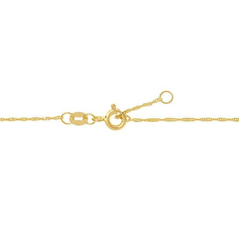 10K Yellow Gold Singapore Chain Anklet 2