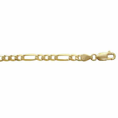 Solid Gold Chain 10K Figaro 2.6mm 065