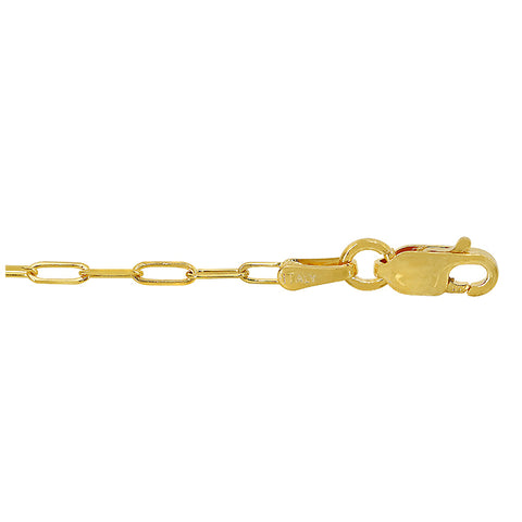 1.53mm PAPERCLIP Solid Gold Round 10K Chain