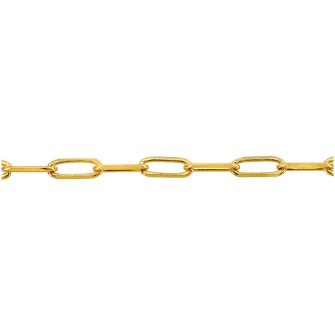 1.53mm PAPERCLIP Solid Gold Round 10K Chain