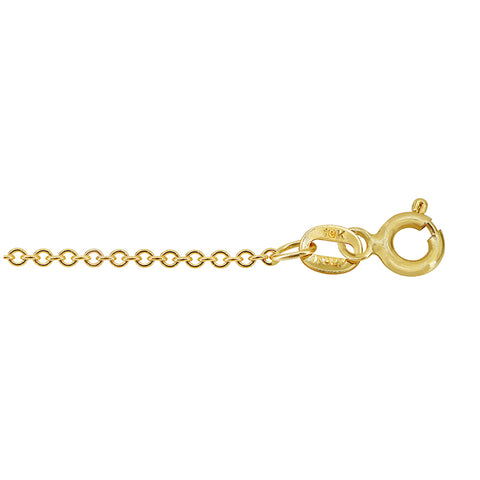 1.3mm Solid Gold 10K Cable chain