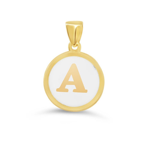 Pendant Initial Letter Solid 10K Gold