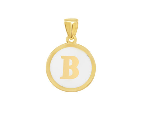 Pendant Initial Letter Solid 10K Gold