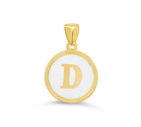 Pendant Initial Letter Solid 10K Gold