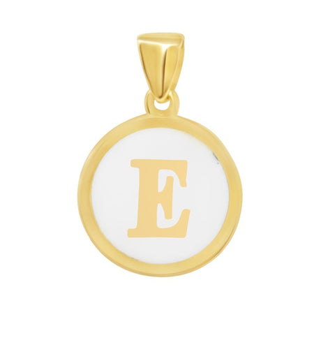 Pendant Initial Letter Solid 10K Gold