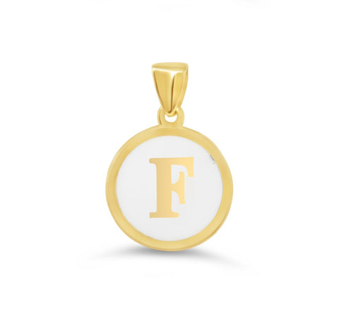 Pendant Initial Letter Solid 10K Gold