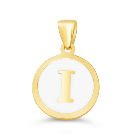 Pendant Initial Letter Solid 10K Gold