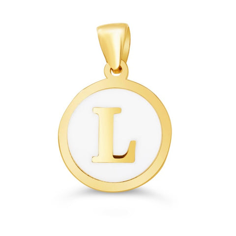 Pendant Initial Letter Solid 10K Gold