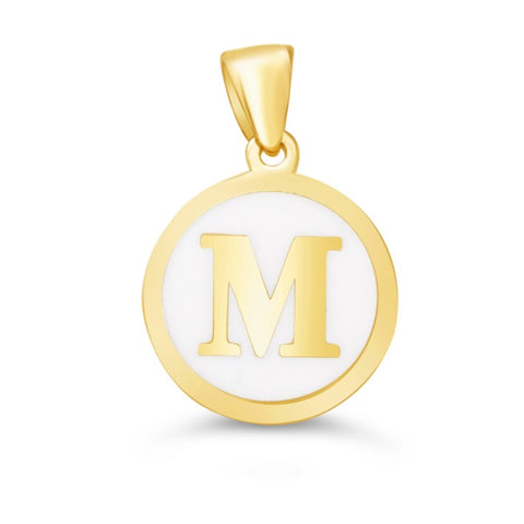 Pendant Initial Letter Solid 10K Gold