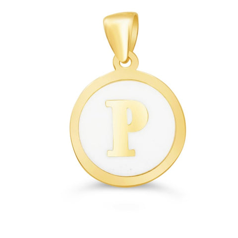 Pendant Initial Letter Solid 10K Gold