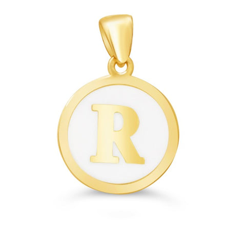 Pendant Initial Letter Solid 10K Gold