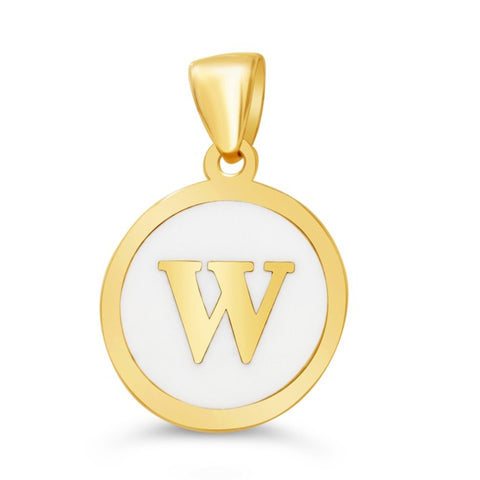 Pendant Initial Letter Solid 10K Gold