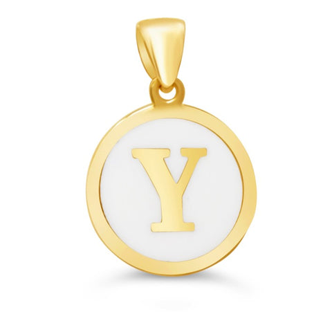 Pendant Initial Letter Solid 10K Gold