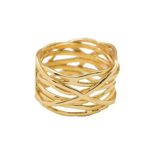 Vermeil Thick Woven Rings