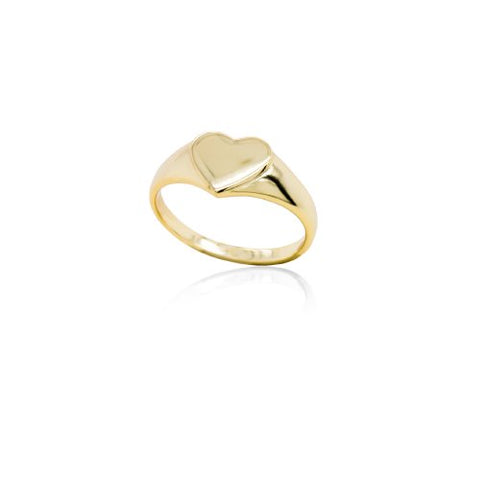 Vermeil Heart Signet Rings