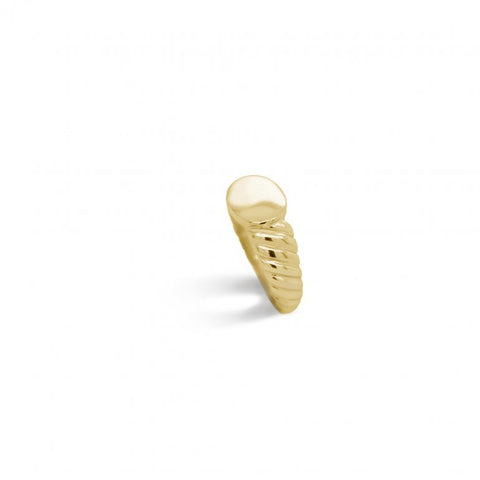 Vermeil Flat Oval Croissant Signet Rings