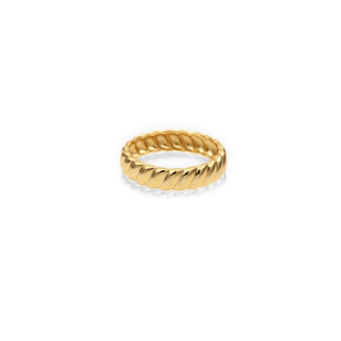 Vermeil Twisted Chunky Band Rings