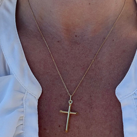 3 Pendant 10K Gold Cross Plain