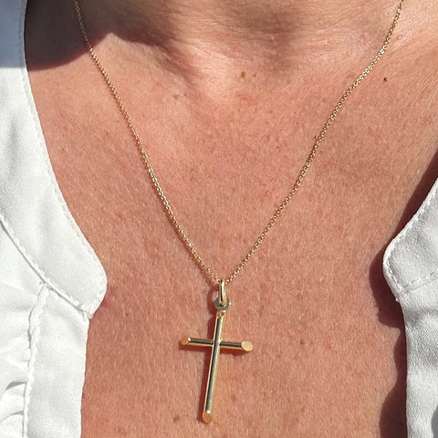 4 Pendant 10K Gold Cross Plain