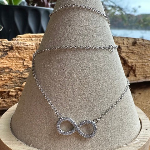 6 Necklace EMILIA'S ETERNITY Sterling Silver Infinity Charm