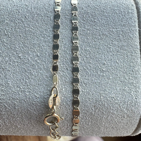 10K Solid Gold Chain Anklet VALENTINA 9" + ext 3