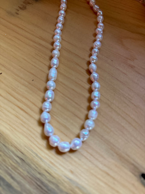 Fresh water Pearls Necklace Sterling Silver