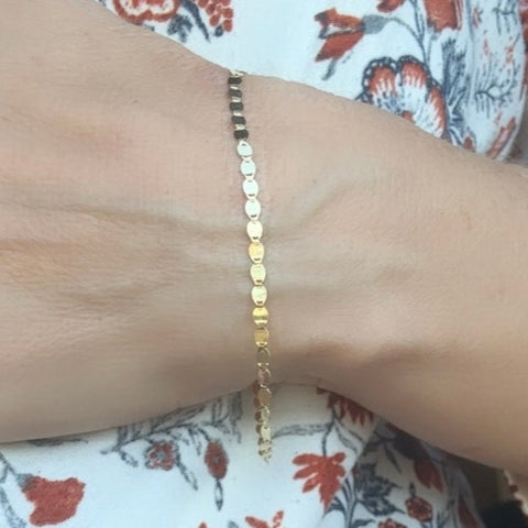 Bracelet 10K Solid Gold Dainty Valentina