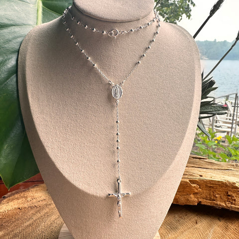 2 Rosary Necklace DIVINE CONNECTION Sterling Silver