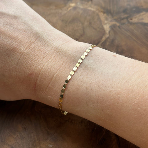 Bracelet 10K Solid Gold Dainty Valentina