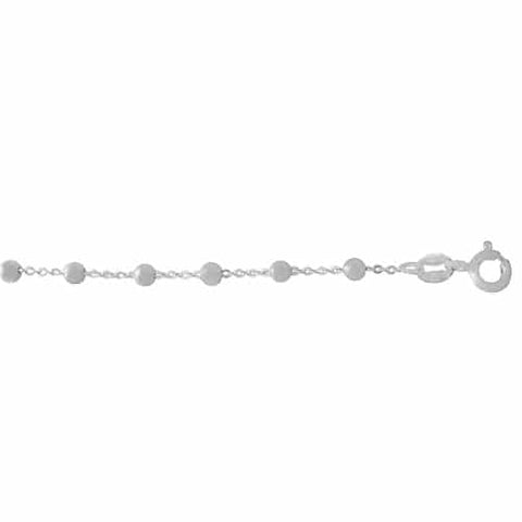 3mm Bead Chain Necklace Sterling Silver MOON