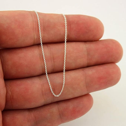 Sterling Silver 1mm Anchor chain dainty thin tiny delicate 3