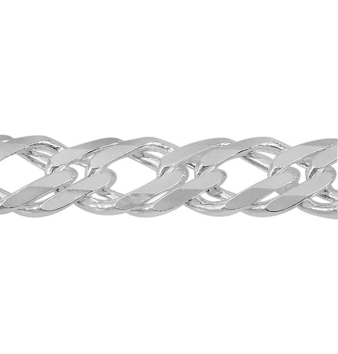 Sterling Silver Bracelet 8mm Double Link Rambo Chain 2