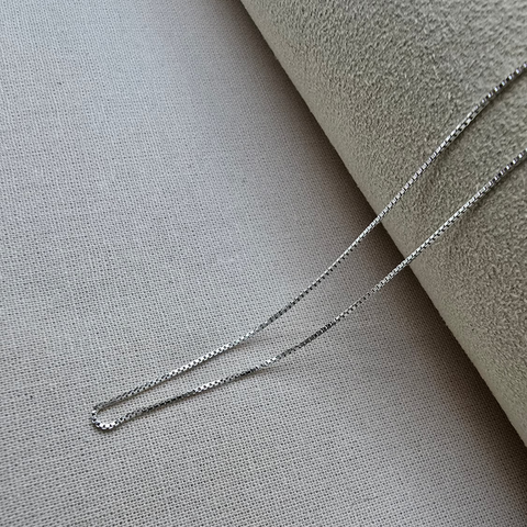 Sterling Silver 0.8mm Box Chain