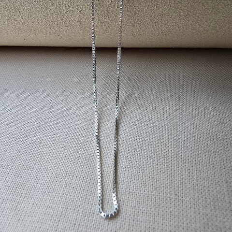 Box 0.8mm Sterling Silver Chain