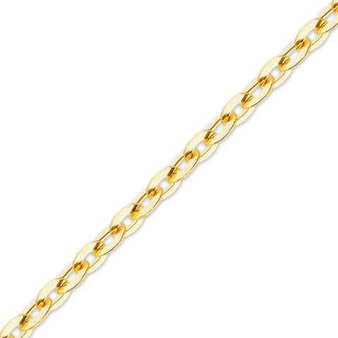 10K ROLO Diamond Cut Oval Chain 1.25mm