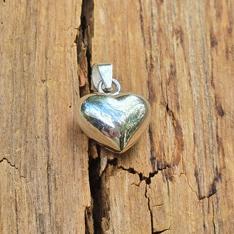 Pendant Sterling Silver Smooth Heart 13mm 6