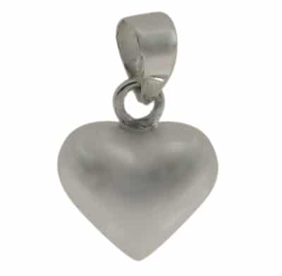 Pendant Sterling Silver Smooth Heart 13mm 1