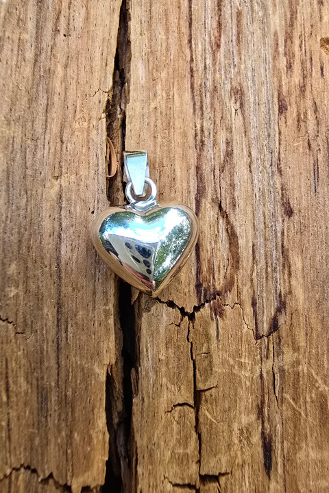 Pendant Sterling Silver Smooth Heart 13mm 5